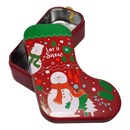 Christmas Stocking Cookie Tin Ornament - Let it Snow
