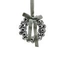 Silver Bell Wreath Ornament - 6 Inch