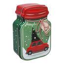 Jar Shaped Christmas Cookie Gift Tin -  On our way to Grandma's