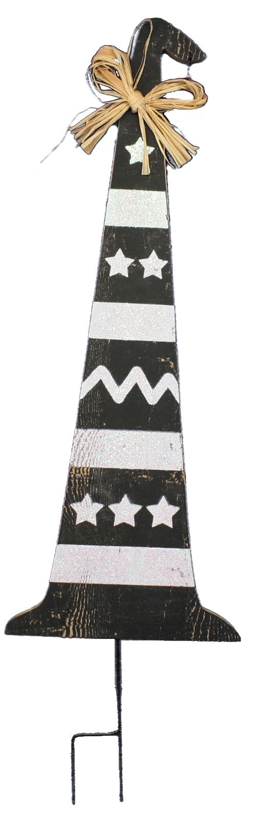 Witch Hat Lawn Stake Black - The Country Christmas Loft