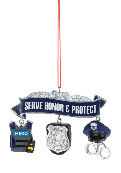 Serve Honor and Protect - Dangle Ornament