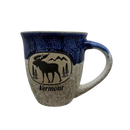 Moose Oval Drip Glaze Mug - Blue