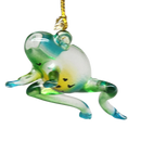 Playful Frog Glass Ornament