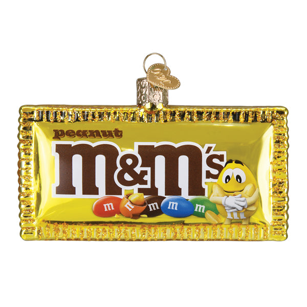 Peanut M&M's Glass Ornament