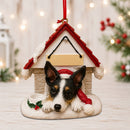Ceramic Doghouse Ornament - Rat Terrier - Animals - by E&S Pets