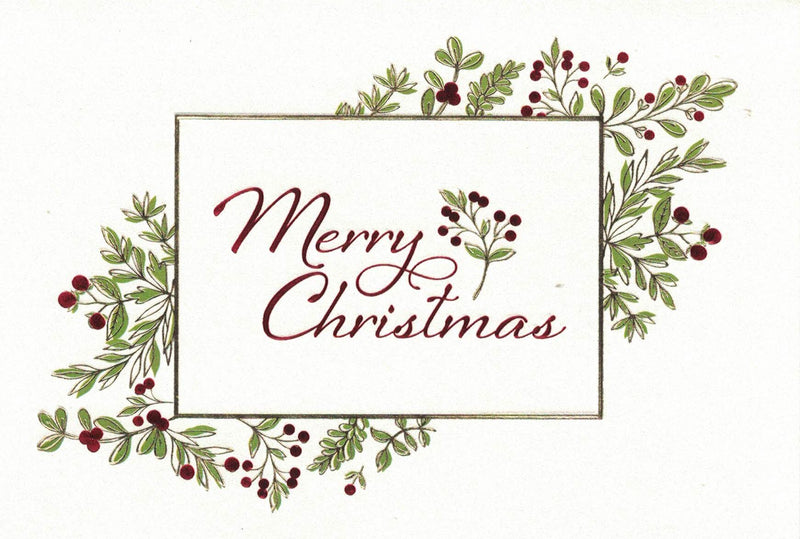 Elegant Boxed Cards - Merry Christmas Sign