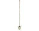 Micro LED Lighted Glass Ball Ornament - Green with Warm White Lights