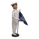 Navy Man with Flag