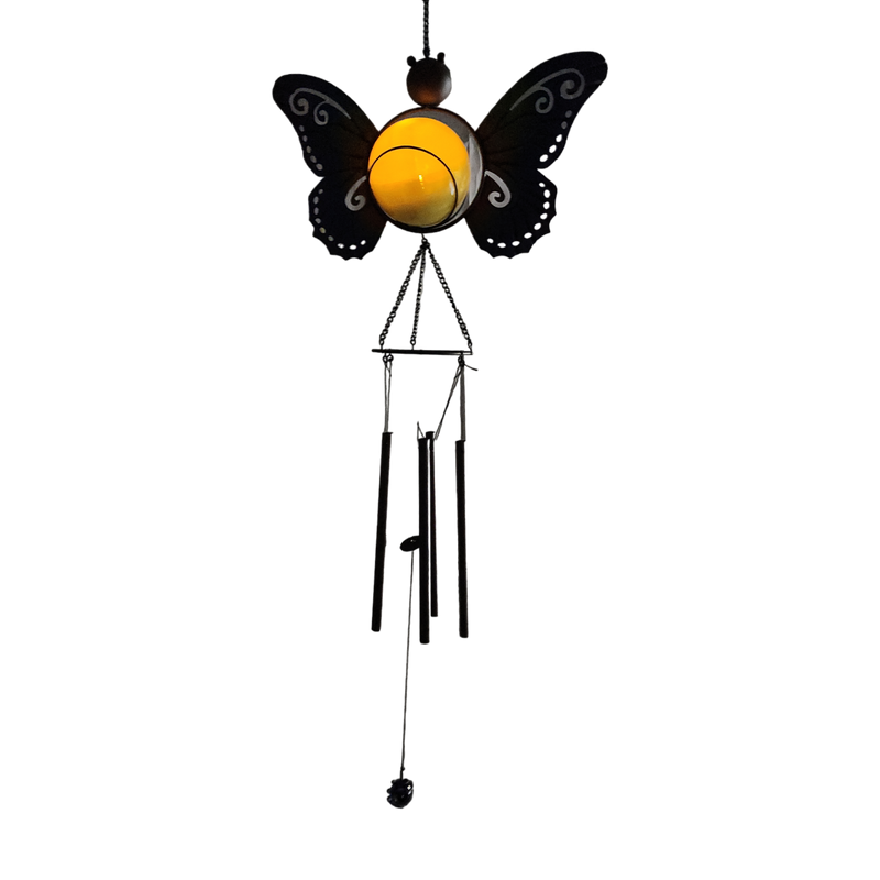Solar LED Lighted Windchime - Butterfly