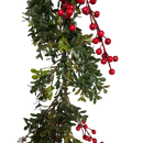 Boxwood Garland with Berries - 5 Feet Long