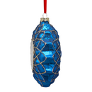 Blue Mosaic Reindeer Glass Ornament - Christmas >> Ornaments >> Glass - by Christmas By Krebs - view 3
