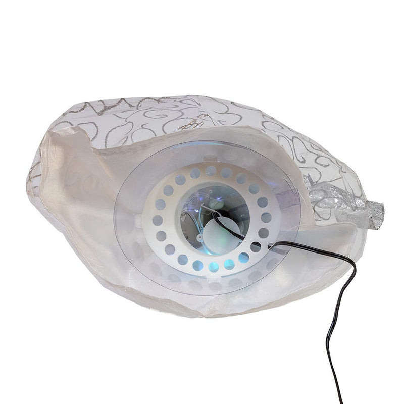 LED Fiber Optic Silver Angel Treetop - 12 Inches Tall