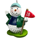 Snowman Golfer Ornament 18th Hole