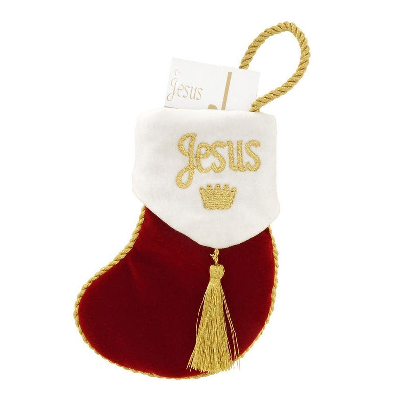 Stocking For Jesus Ornament - 4.5 inch