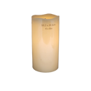 Wavy Edge Glow Wick Pillar Candle -