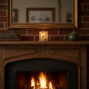 Frosted Illumaflame Fern LED Glass Candle - 4 Inch - Battery Operated - by Everlasting Glow - view 2