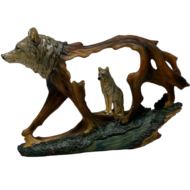 Wolf In A Wolf Figurine