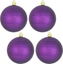 4" (100mm) Commercial Shatterproof Ball Ornament - Diva Purple - 4 Pack - Christmas >> Ornaments >> Shatterproof - by Christm