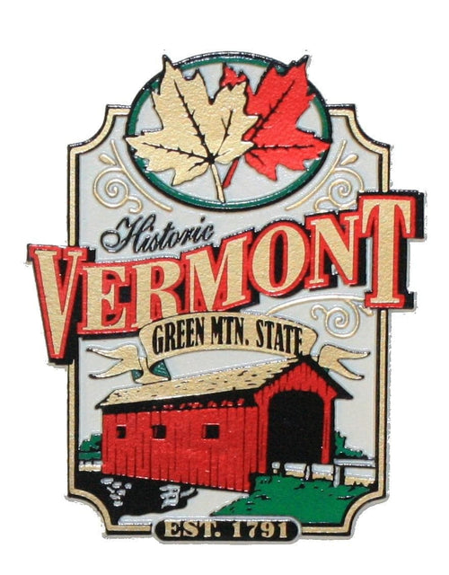 X-Large Magnet - Historic Vermont with Covered Bridge