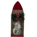Wood Tabletop Ski Shaped 4X6 Photo Frame - Red