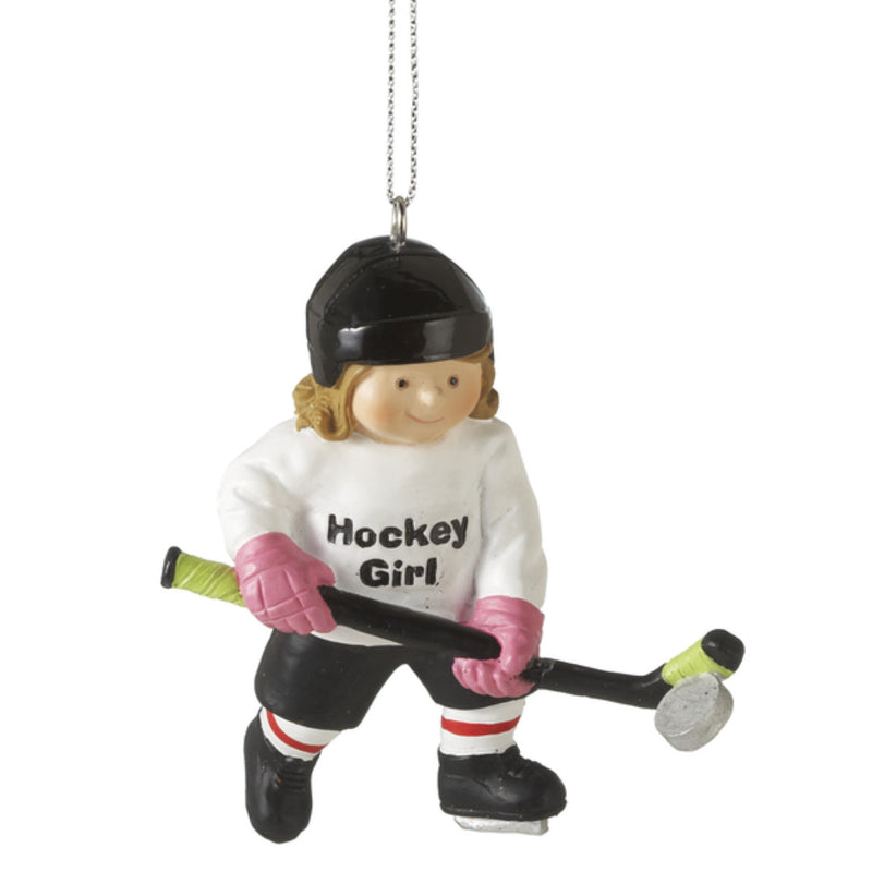 Hockey Girl Ornament - The Country Christmas Loft