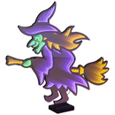 Infinity Lighted Halloween Witch with Wood Base