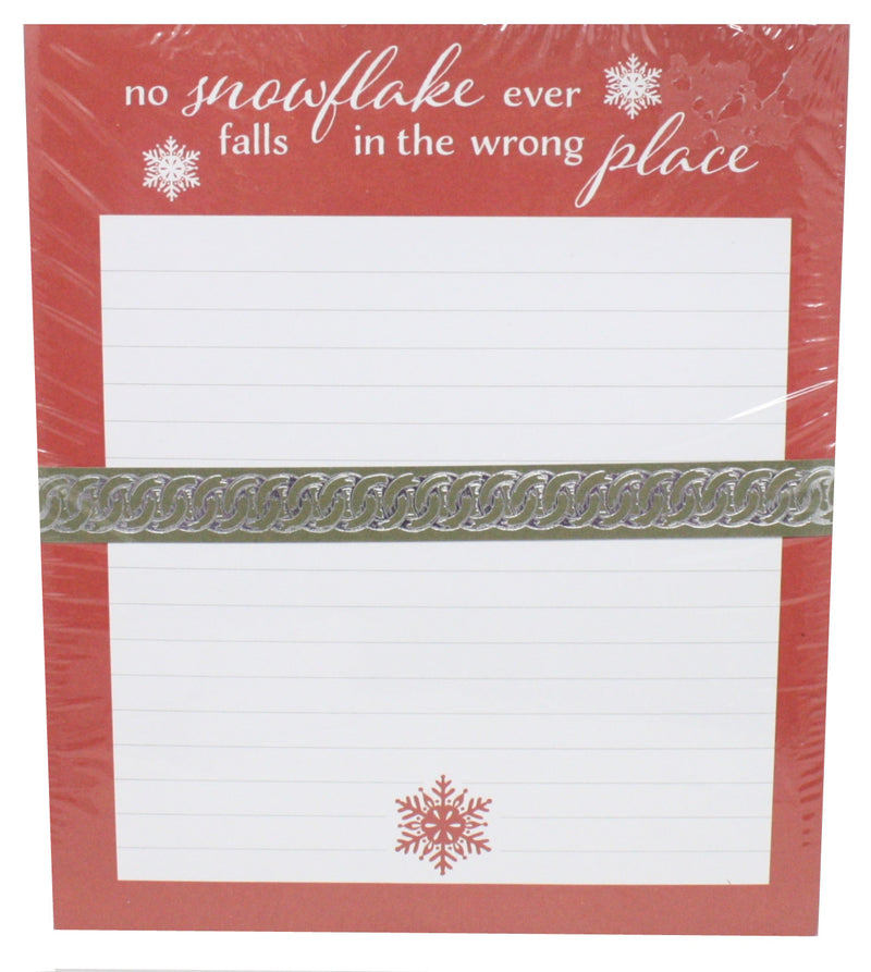Holiday Reminder Notepad - Snowflake