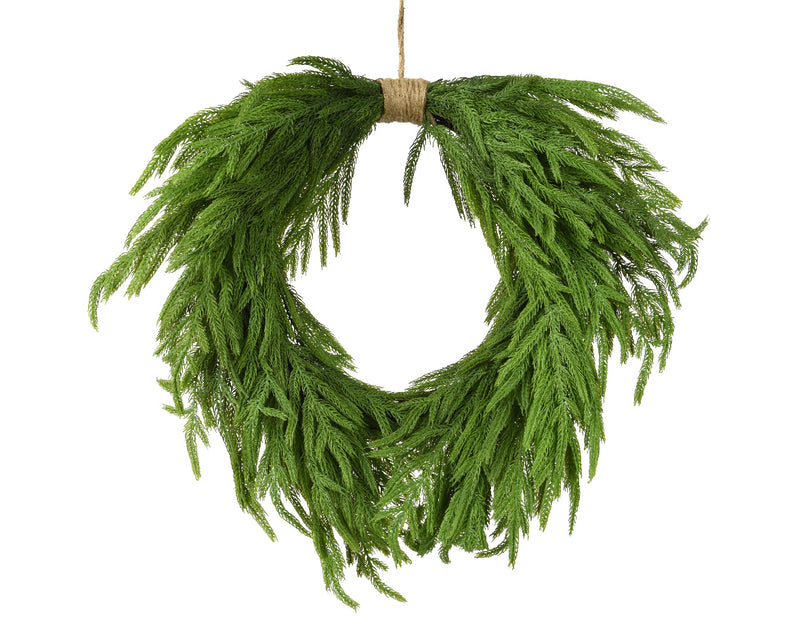 Natural Looking Lush Cedar Wreath - 24 Inches