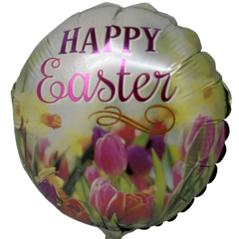 Easter Pre-Inflated - Happy Easter Tulips  Balloon