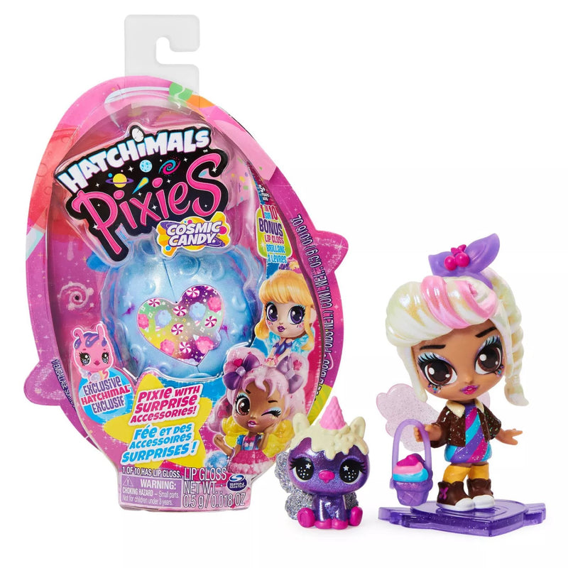 Hatchimals Pixies - Cosmic Candy Pixie with 2 Accessories and Exclusive CollEGGtible - The Country Christmas Loft