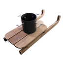 Wooden Runner Sled Tree Stand - Natural