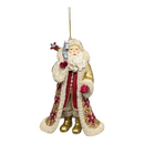 Holiday Diamonds Standing Santa with Snowflake Bouquet - Christmas >> Ornaments >> Santa Claus - by Kurt Adler