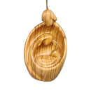 Modern Style Nativity Scene Ornament - Olive Wood - 3.5 Inch