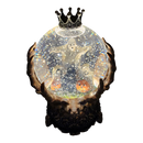 Spooky Spinning Waterglobe held by Skeleton Hands