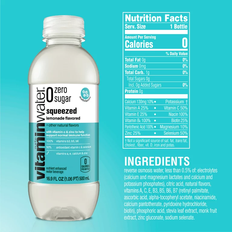 Vitamin Water - Zero-sugar Squeezed - 16.9 oz - The Country Christmas Loft
