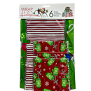 Wrap In A Hurry Pull String Gift Bag 6 piece Festive Assortment