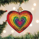 Rainbow Heart Glass Blown Ornament - Christmas >> Ornaments >> Glass - by Old World Christmas - view 4