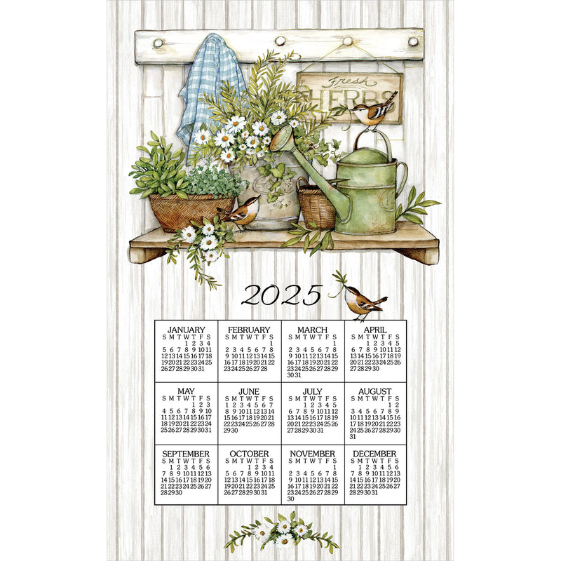 2025 Linen Calendar Towel - Fresh Herbs