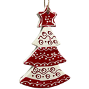 Scandi Holiday Red And White Tree Ornament