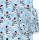 Holiday Roll Wrap - 30" x 168" - Frosty Friends