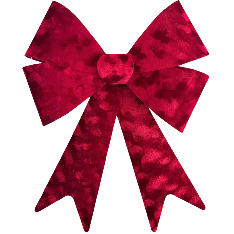 Elegant Luxury Deep Red Velour Bow