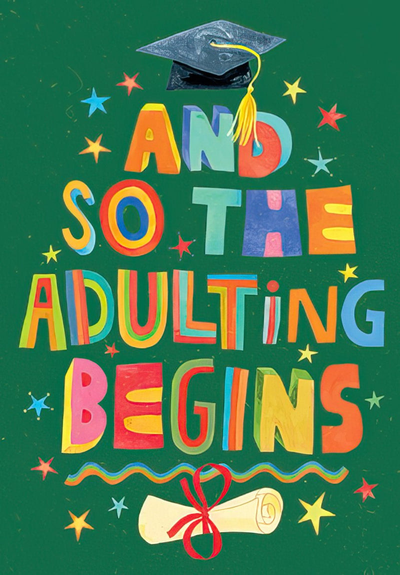 Graduation Card - And So Adulting Begins