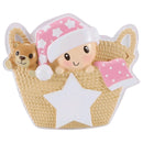 Baby In Basket Pink Ornament