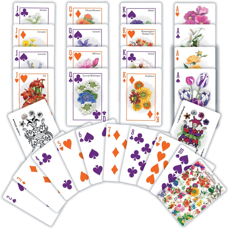 Farmer's Almanac - Backyard Garden Flowers Playing Cards