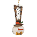 Laser Cut Wooden Ornament - Stovepipe Hat Snowman