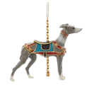 Resin Carousel Ornament - Greyhound