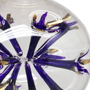 Blown Glass Pierced Starburst Ornament - Purple