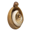 Modern Style Holy Family Carved Nativity - Ash Wood - 6 Inch