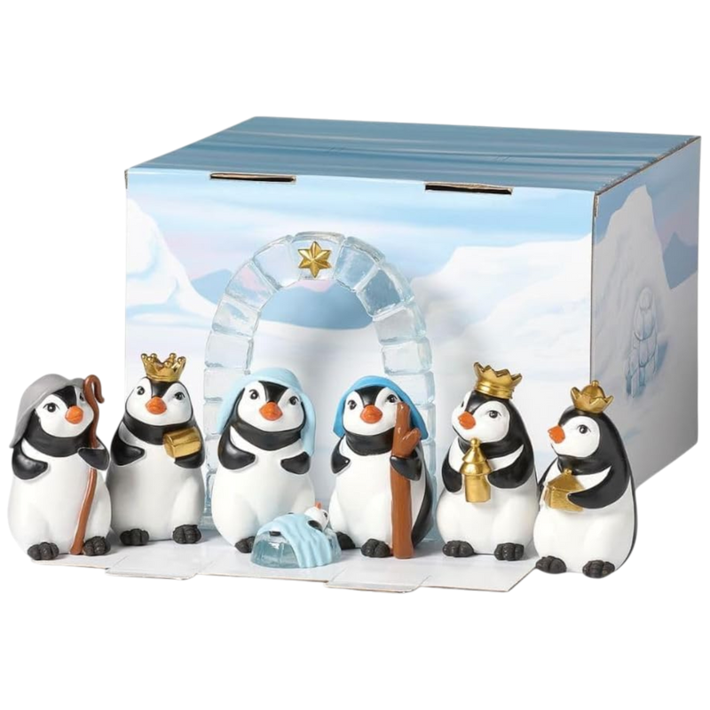 Penguin Pageant Nativity Set - 7 Piece Christmas Decoration – The ...