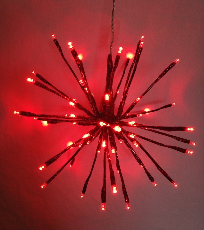 24 Inch 120 LED Branchball - Red - The Country Christmas Loft